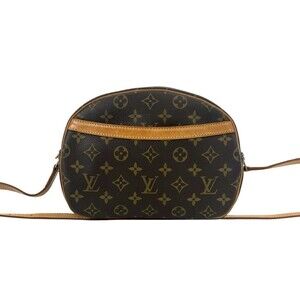 LOUIS VUITTON Authentic Vintage Brown Monogram Leather Shoulder Bag